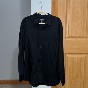 Van Heusen Men’s Black Button Down Dress Shirt Size XL